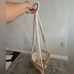 Macrame baby swing